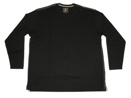 T-Shirt langarm in Übergröße 7XL schwarz