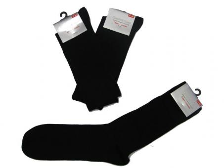 3 paar Socken ohne Gummi, Schwarz Gr 47-49 Schwarz